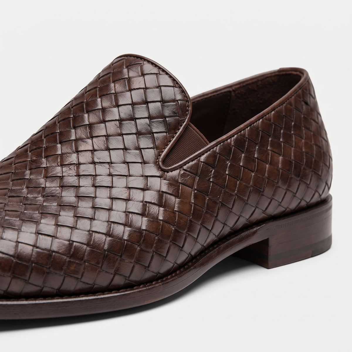 Herren Geflochtene Loafer – Regular Fit — Braun