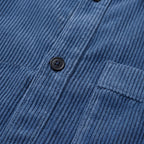 Herren Cord-Overshirt mit Brusttasche – Regular Fit — Blau