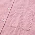Herren Cord-Overshirt mit Brusttasche – Regular Fit — Rosa