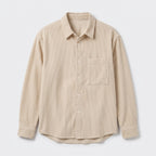 Herren Cord-Overshirt mit Brusttasche – Regular Fit — Khaki