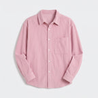 Herren Cord-Overshirt mit Brusttasche – Regular Fit — Rosa