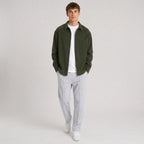Herren Cord-Overshirt mit Brusttasche – Regular Fit — Dunkelgrün