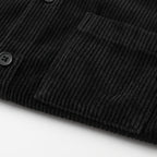 Herren Cord-Overshirt mit Brusttasche – Regular Fit — Schwarz