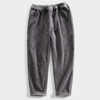 Herren Baumwoll-Cordhose mit elastischem Bund – Relaxed Fit — Rauchgrau