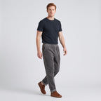 Herren Baumwoll-Cordhose mit elastischem Bund – Relaxed Fit — Rauchgrau
