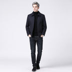 Herren Übergangsjacke mit Stehkragen – Slim Fit — Navy
