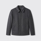 Herren Übergangsjacke mit Stehkragen – Slim Fit — Dunkelgrau