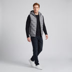 Herren Wattierte Steppweste mit Kapuze – Regular Fit — Grau