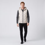 Herren Wattierte Steppweste mit Kapuze – Regular Fit — Khaki