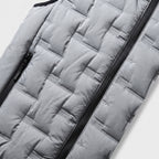 Herren Wattierte Steppweste mit Kapuze – Regular Fit — Grau
