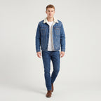 Herren Jeansjacke mit Teddyfutter – Regular Fit — Dunkelblau