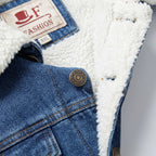 Herren Jeansjacke mit Teddyfutter – Regular Fit — Dunkelblau