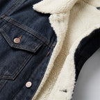 Herren Jeansjacke mit Teddyfutter – Regular Fit — Schwarz
