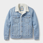 Herren Jeansjacke mit Teddyfutter – Regular Fit — Hellblau