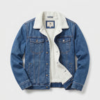 Herren Jeansjacke mit Teddyfutter – Regular Fit — Dunkelblau