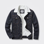 Herren Jeansjacke mit Teddyfutter – Regular Fit — Schwarz