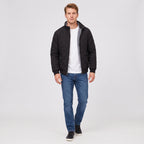 Herren Steppjacke mit Stehkragen – Regular Fit — Schwarz