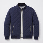 Herren Steppjacke mit Stehkragen – Regular Fit — Blau