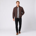 Herren Steppjacke mit Stehkragen – Regular Fit — Dunkelrot-A