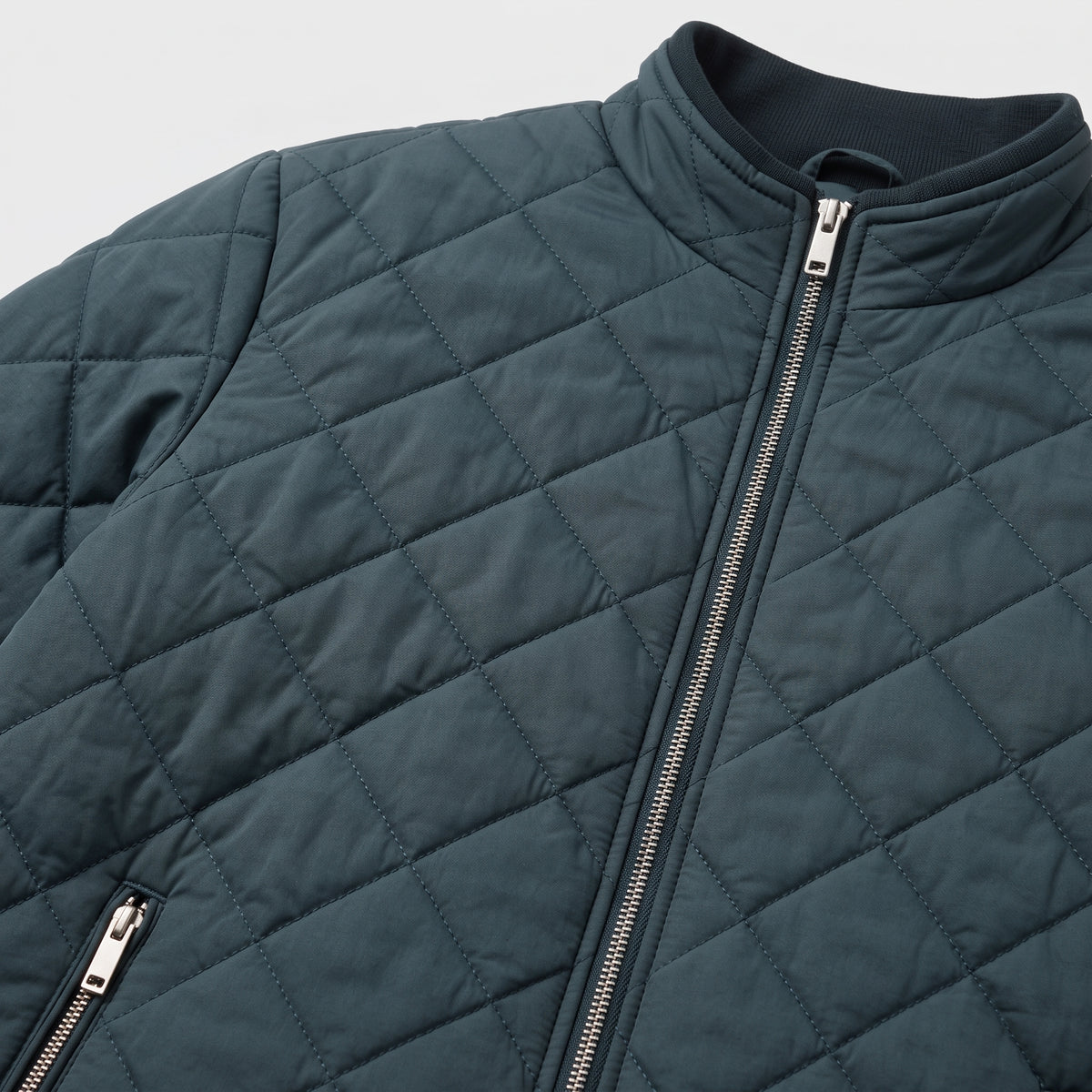 Herren Steppjacke mit Stehkragen – Regular Fit — Grau