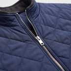Herren Steppjacke mit Stehkragen – Regular Fit — Blau