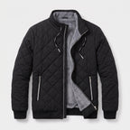 Herren Steppjacke mit Stehkragen – Regular Fit — Schwarz