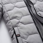Herren Wattierte Übergangsjacke mit Reißverschluss – Regular Fit — Grau