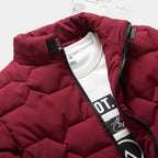 Herren Wattierte Übergangsjacke mit Reißverschluss – Regular Fit — Rot