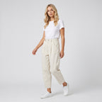 Damen Karottenhose mit Bundfalten – Regular Fit — Khaki