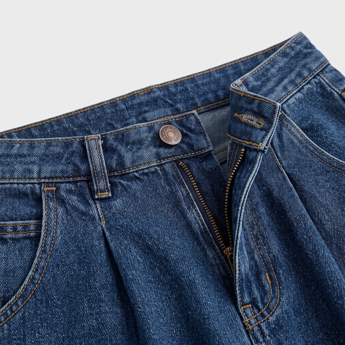 Damen Karottenhose mit Bundfalten – Regular Fit — Dunkelblau
