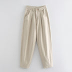 Damen Karottenhose mit Bundfalten – Regular Fit — Khaki