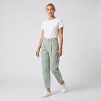 Damen Karottenhose mit Bundfalten – Regular Fit — Grün