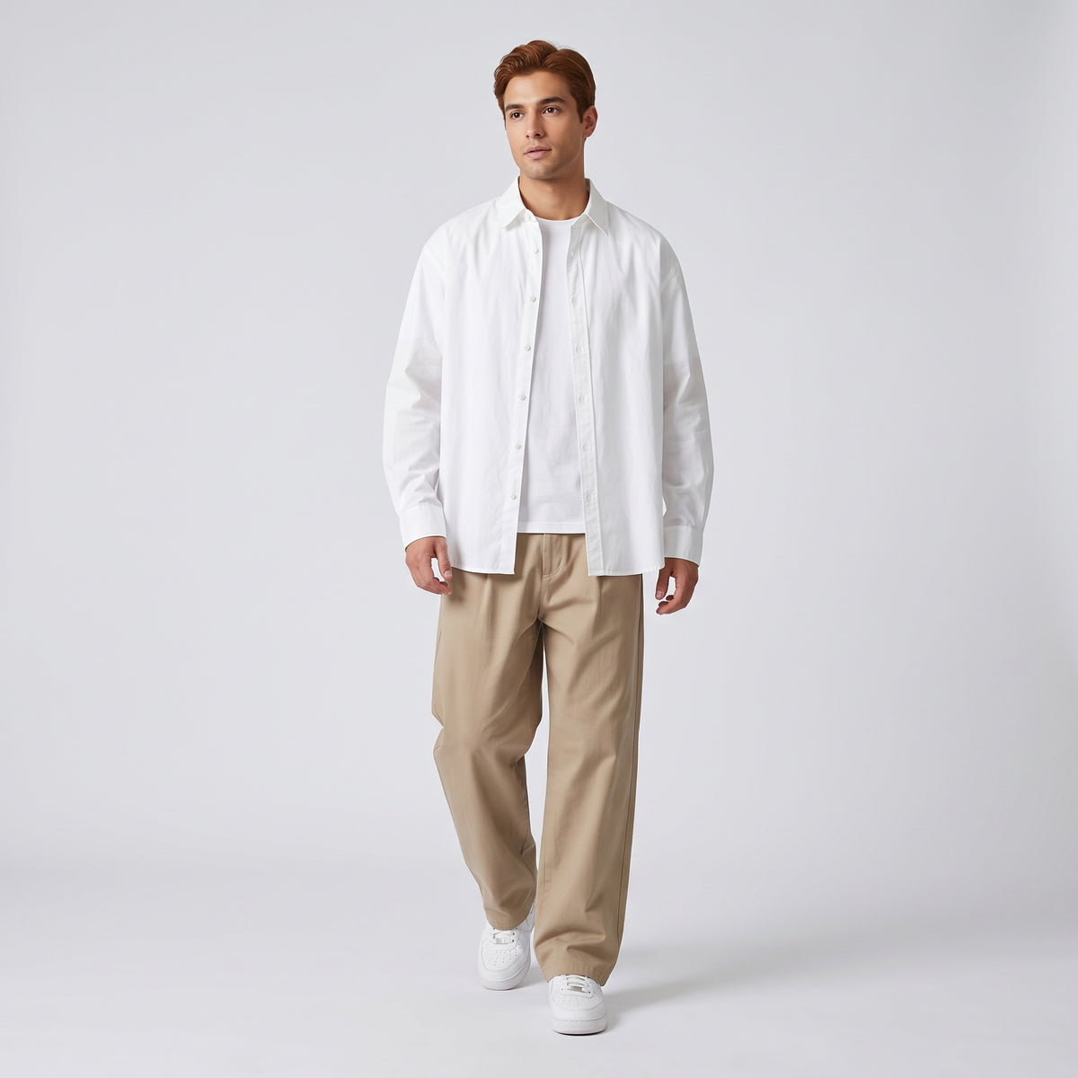 Herren Stoffhose mit geradem Bein – Relaxed Fit — BRAUN
