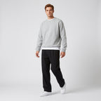 Herren Stoffhose mit geradem Bein – Relaxed Fit — SCHWARZ