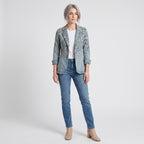 Damen Paisley-Jacke mit Rüschen – Relaxed Fit