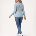 Damen Paisley-Jacke mit Rüschen – Relaxed Fit