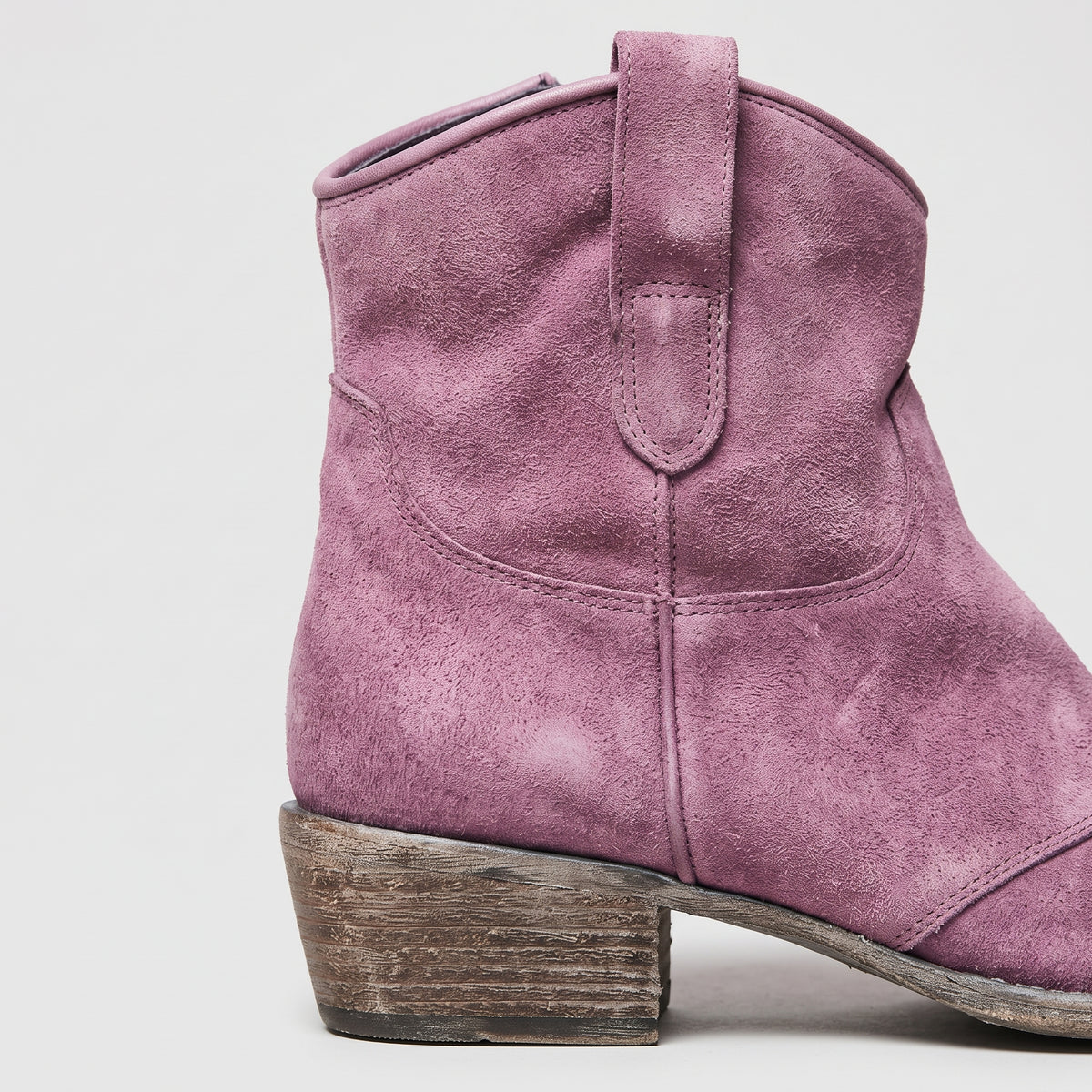 Damen Western-Stiefeletten in Wildlederoptik – Regular Fit — Pink