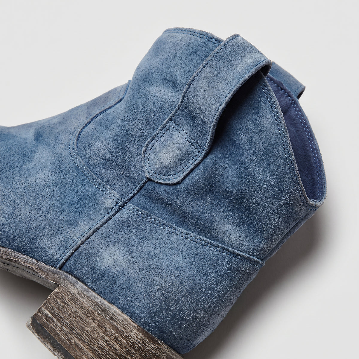 Damen Western-Stiefeletten in Wildlederoptik – Regular Fit — Blau