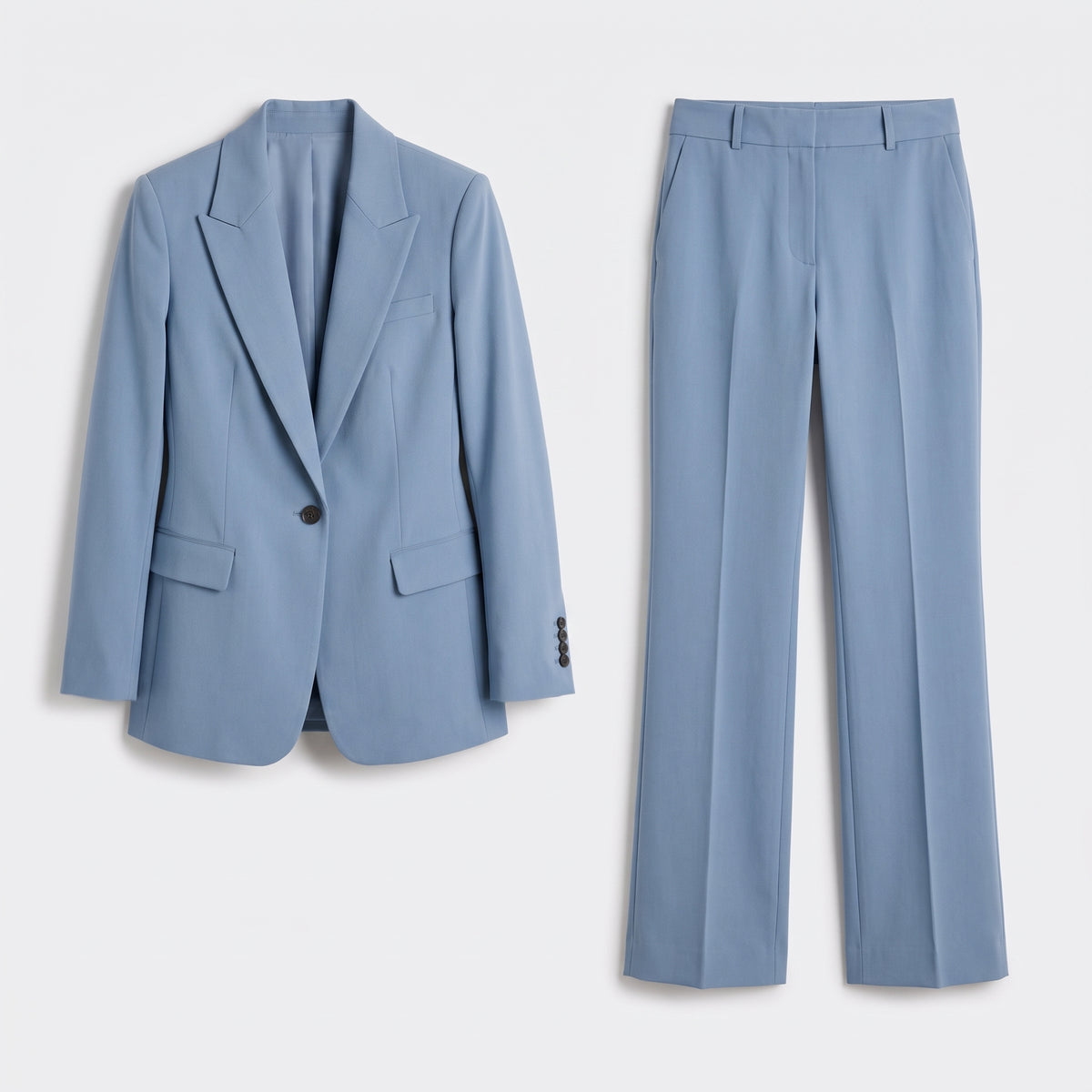 Damen Hosenanzug mit High-Waist-Hose – Slim Fit — Blau