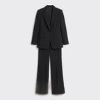 Damen Hosenanzug mit High-Waist-Hose – Slim Fit — Schwarz