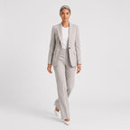 Damen Hosenanzug mit High-Waist-Hose – Slim Fit — Grau