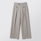 Herren Wide-Leg-Hose mit Bundfalten – Relaxed Fit — Grau
