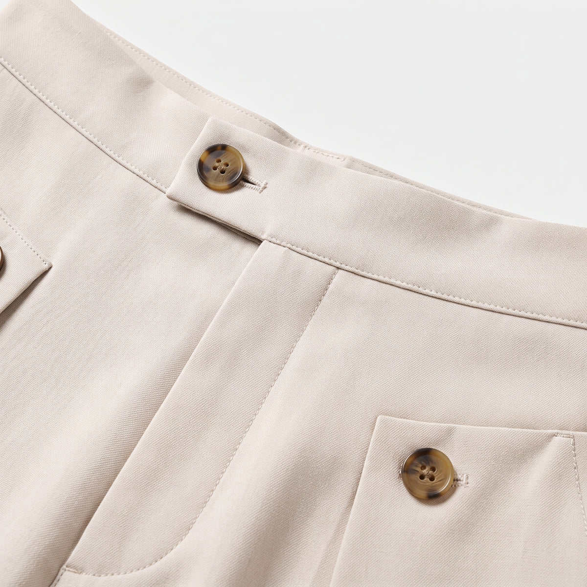 Herren Wide-Leg-Hose mit Bundfalten – Relaxed Fit — Beige