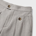 Herren Wide-Leg-Hose mit Bundfalten – Relaxed Fit — Grau