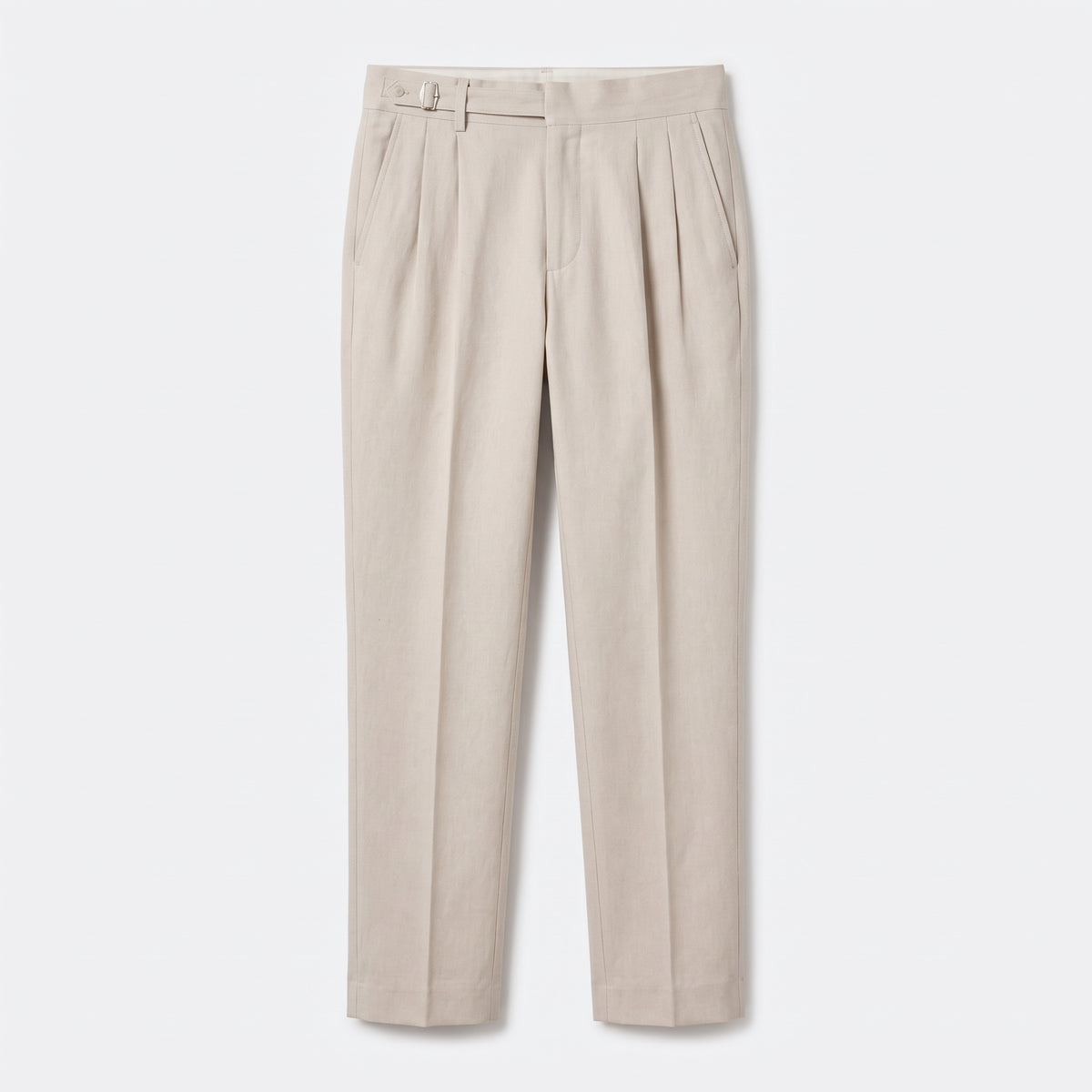 Herren Bundfaltenhose mit geradem Bein – Regular Fit — Beige