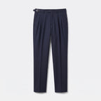 Herren Bundfaltenhose mit geradem Bein – Regular Fit — Marineblau