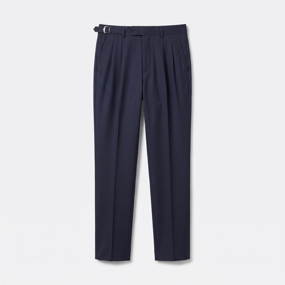 Herren Bundfaltenhose mit geradem Bein – Regular Fit — Marineblau