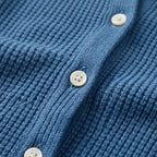Damen Strickjacke mit Hemdkragen – Relaxed Fit — Dunkelblau