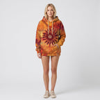 Damen Hoodie mit Sunburst-Print – Relaxed Fit
