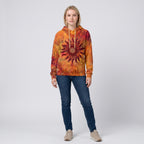 Damen Hoodie mit Sunburst-Print – Relaxed Fit